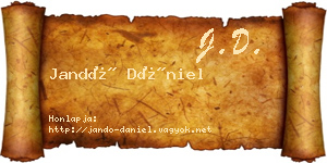Jandó Dániel névjegykártya